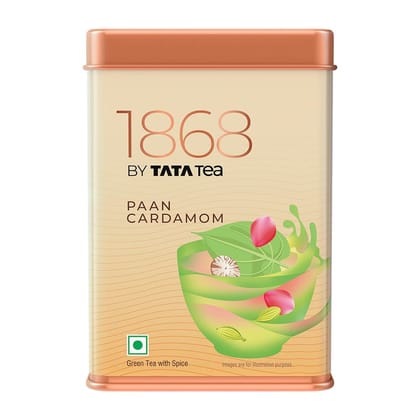 1868 by Tata Tea Paan Cardamom | 100g | Paan Flavoured Tea | Green Tea with sweet mix flavours and cardamom