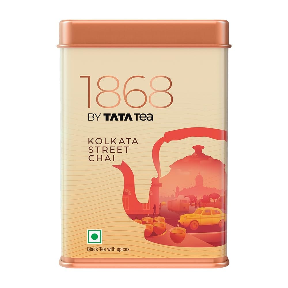 Tata Tea Premium 1868 By Tata Tea Kolkata Street Chai|100Gram|Kolkata Black Tea|Street Chai With Cardamom, Ginger And Nutmeg - Powder