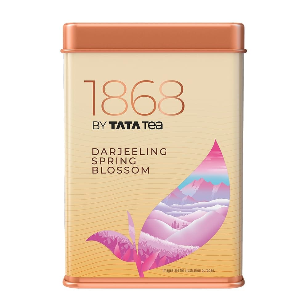 1868 by Tata Tea Darjeeling Spring Blossom, Premium Black Tea, Handpicked from the Foothills of Darjeeling, 50g