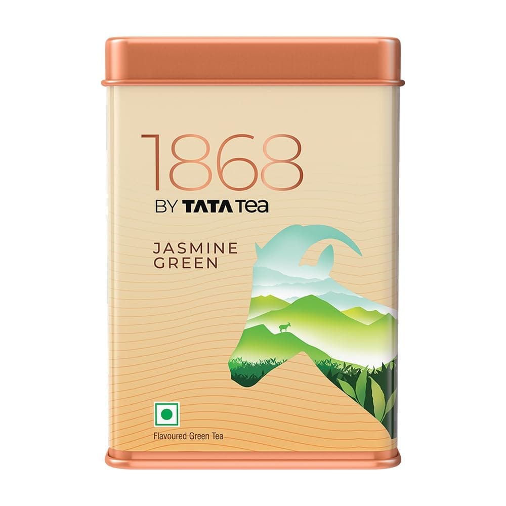 1868 by Tata Tea Jasmine Green, Green Tea with Jasmine, Flavoured Green Tea, 50g