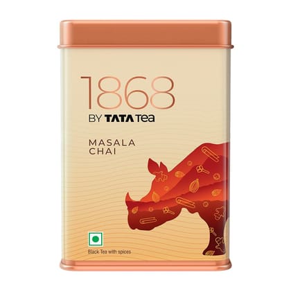 1868 by Tata Tea Masala Chai | Assam Masala Black Tea | An Aromatic, Spicy & Full of Flavour Premium Black Tea | 100g