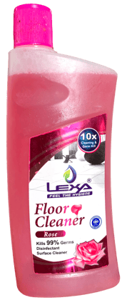 Lexa Floor Cleaner Rose - 10x Cleaning and Germ Kill 99% - Disinfectant, Surface Cleaner 500ml