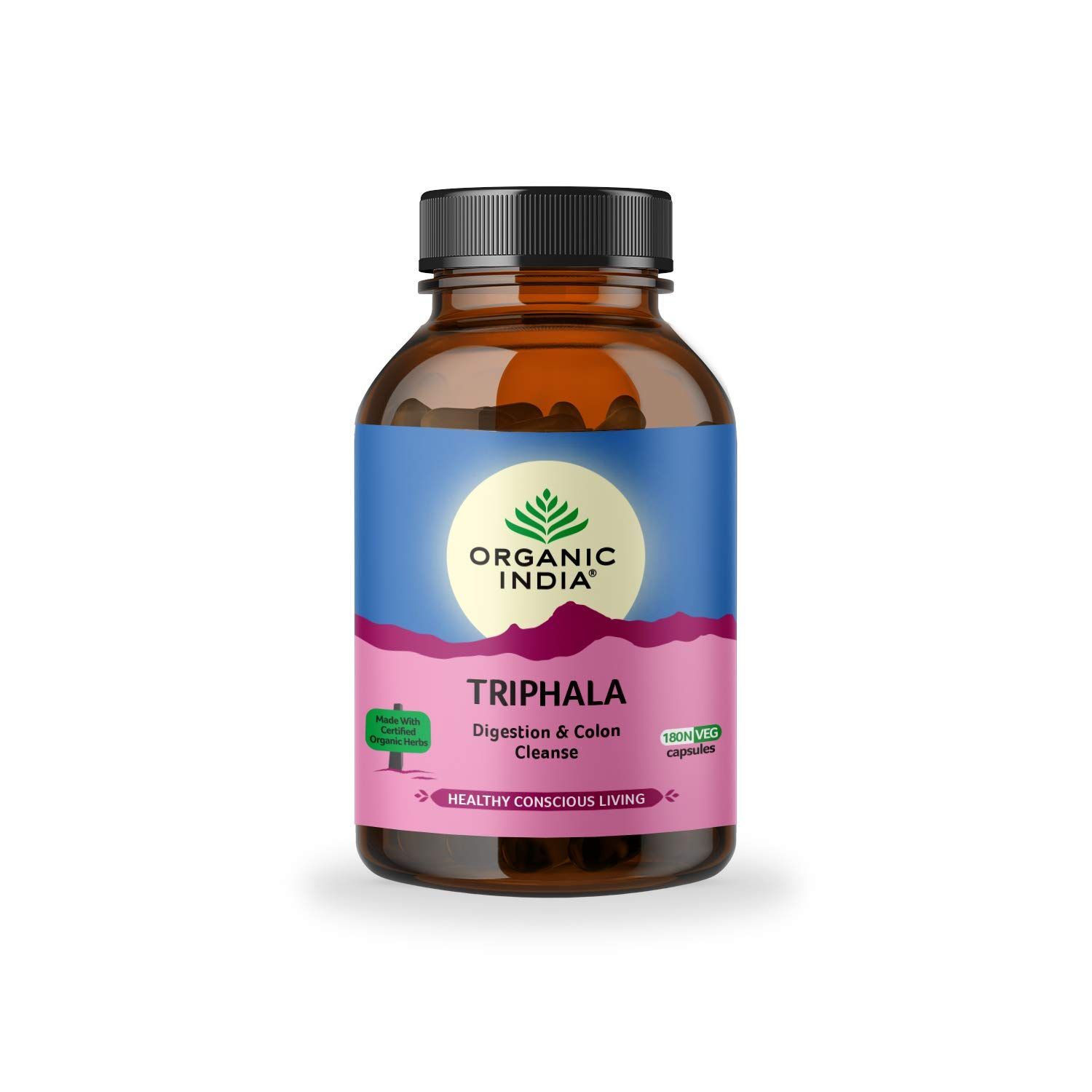 Organic India Triphala Ayurvedic Capsules || Improve Digestion & Colon Cleanse ||Constipation Acidity Ibs And Gastric Issues||Vitamin C & Antioxidants - 180 Veg Capsules