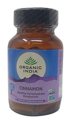 Organic India Cinnamon Capsules, 60 Pieces Bottle