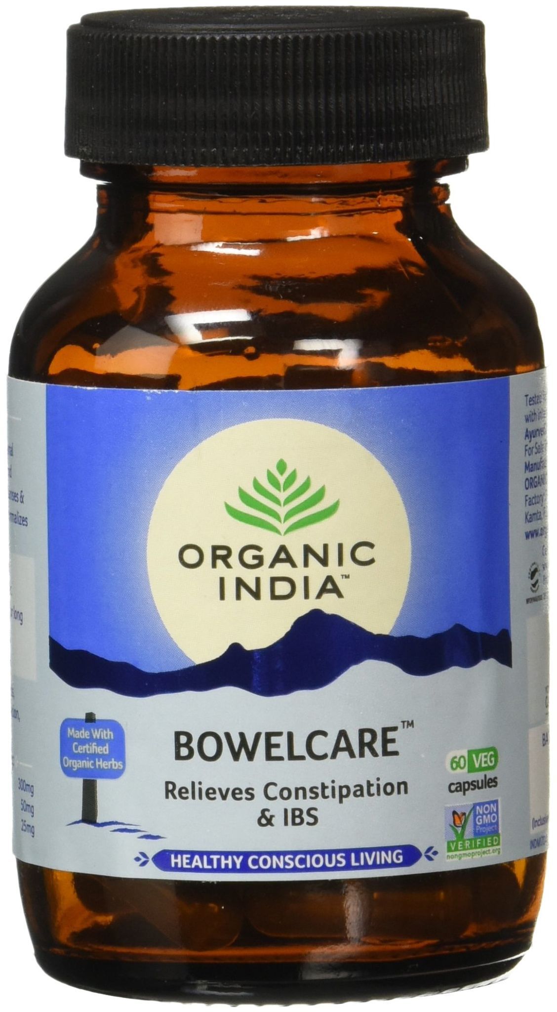 Organic India Bowelcare - 60 Capsules Bottle