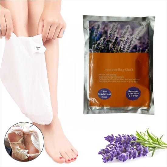 WUGO:: Deep Moisturising Foot Peeling Mask for Cracked Feet | Dead Skin Remover | Make Your Feet Baby Soft |Lavender | Exfoliate Foot Crack Socks|with Lavender Remove Dead Skin|Get Result Soft Feet in 5-7 Days (Medically Original Peeling Mask-1 Pair)