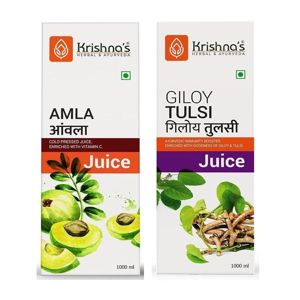 Immunity Health Combo - Amla Juice 1000 ml | Giloy Tulsi 1000 ml