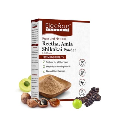 Elecious Naturals Amla, Reetha, Shikakai Powder