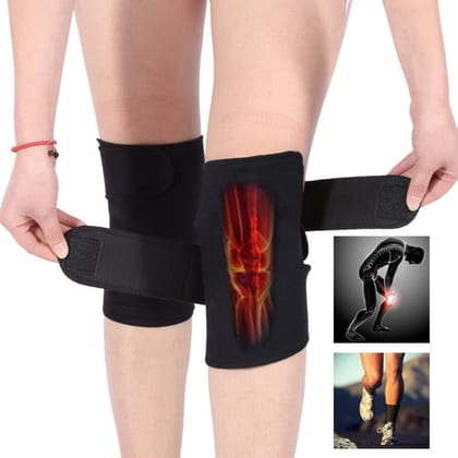 WUGO::Adjustable Self-Heating Knee Pads Magnetic Tourmaline Therapy Knee Support Brace Arthritis Joint Pain Relief Belt with Basic Open Patella Stabilizer