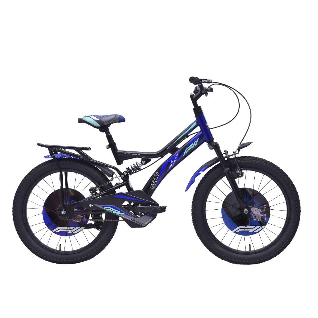 Hero F11 20T Bicycle for Kids | Dual Suspension | V Brake | Single Speed | Frame: 14 Inches | Ideal for Kids