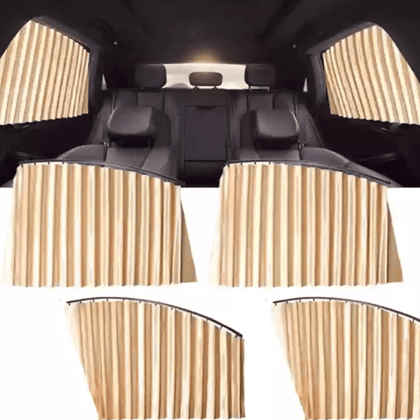 Car Curtain Slat Folding Window Sunshade Magnetic Car Side Window Sun Shade Slider ( 4 Pcs )