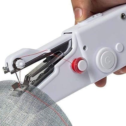 Electric Handy Sewing/Stitch Handheld Cordless Portable White Sewing Machine