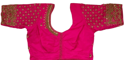 Embroidered Pink  Blouse With Zari Work