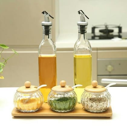 Glass Leakproof Vinegar Cruet Soy Sauce Oil Dispenser Bottles