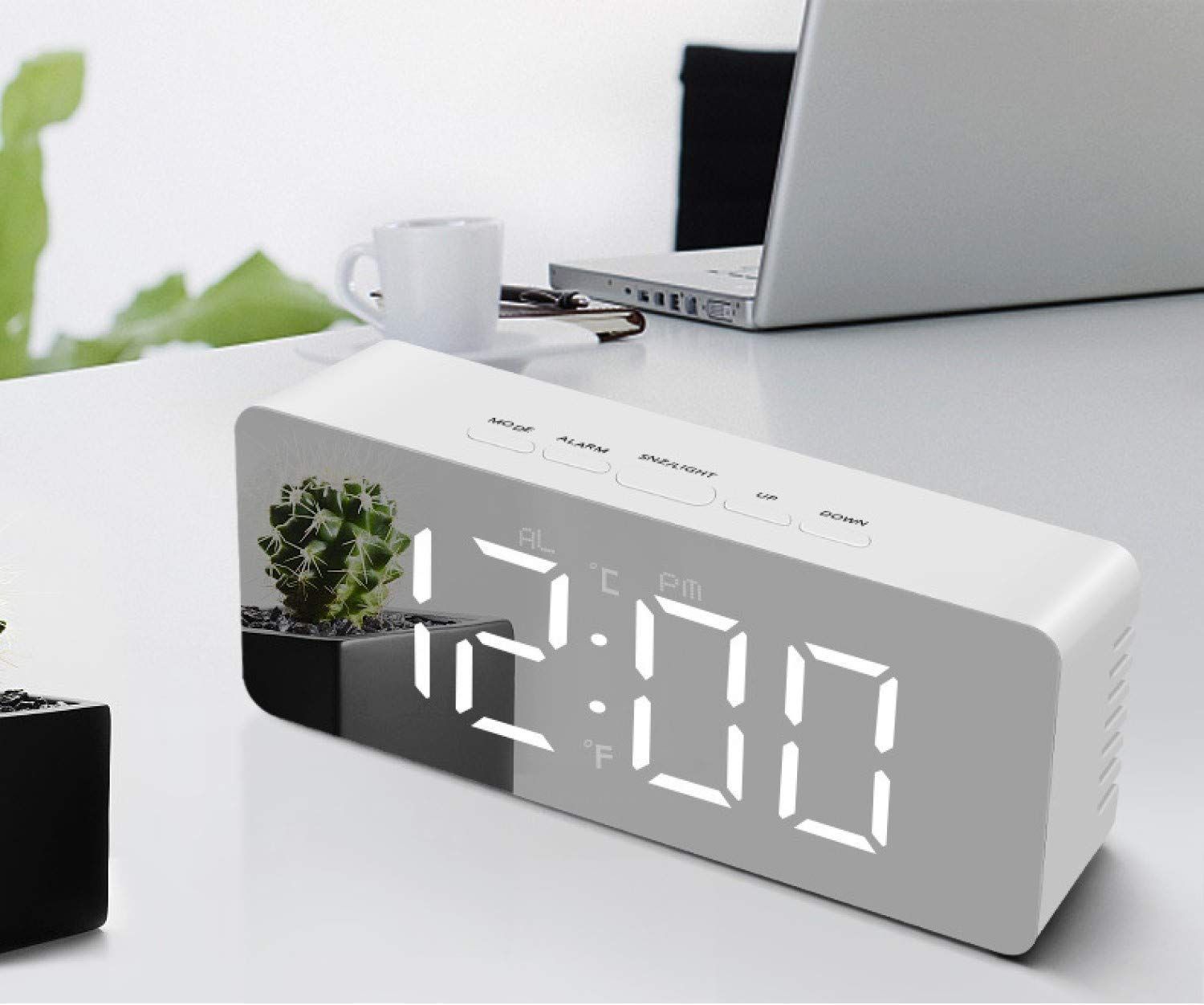 Digital LED Alarm Clock, Mirror Alarm Clock