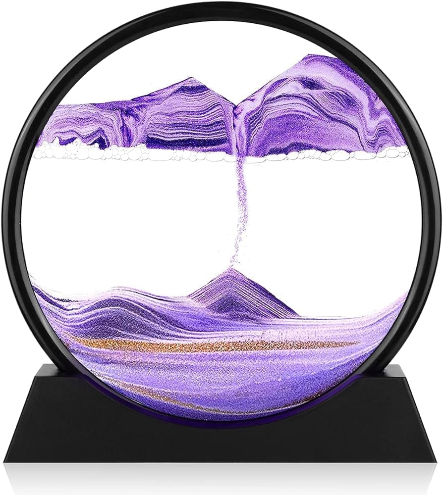 7 INCH QUICK SAND ART PAINTING (PURPLE)