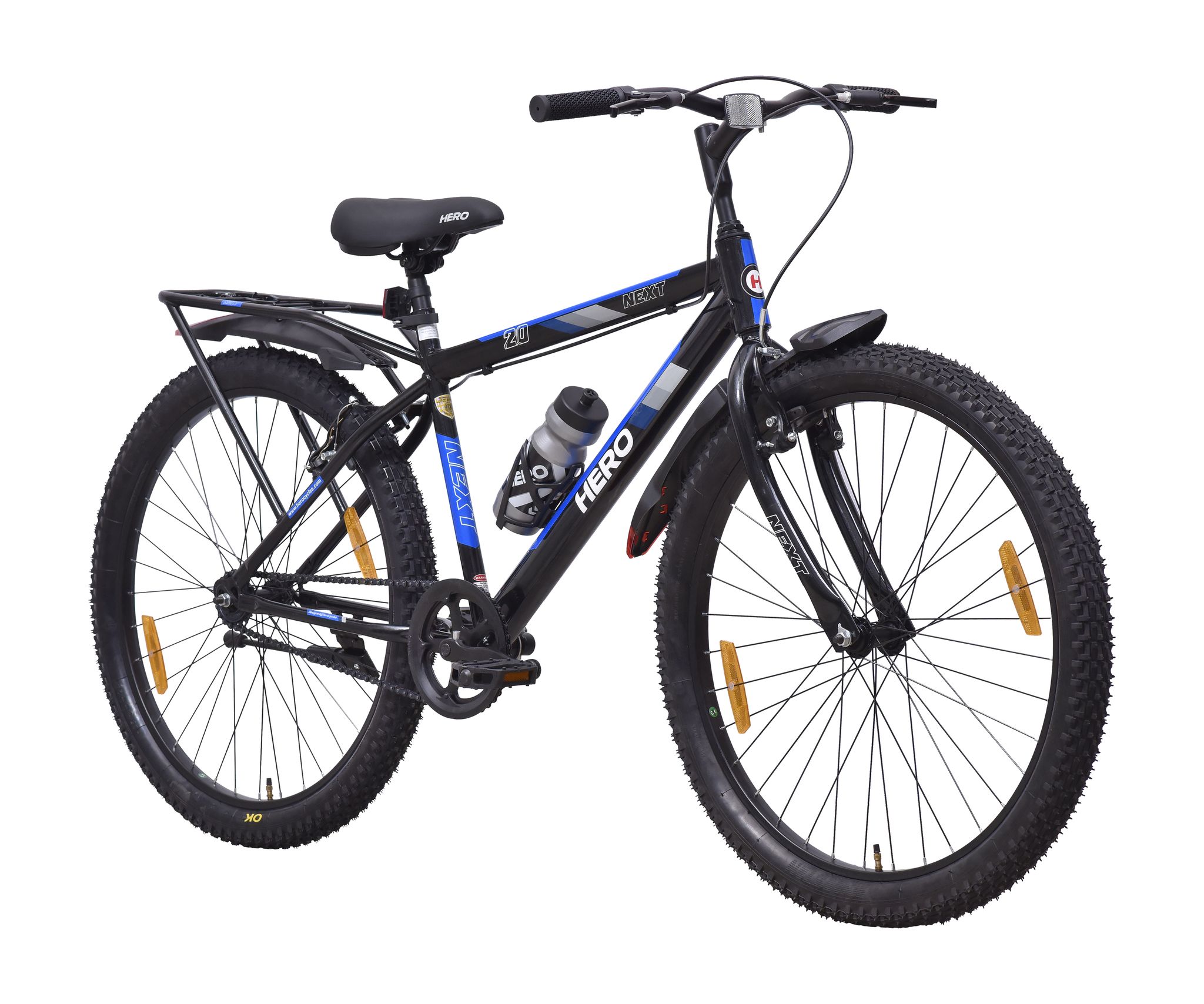 HERO Next 24 T Mountain Cycle (Single Speed, Black, Blue, Rigid)