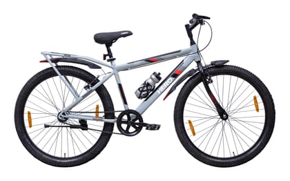 HERO Next 24 T Mountain Cycle (Single Speed, Grey, Red, Rigid)