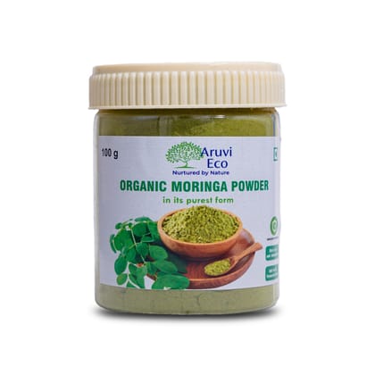 Pure Organic Moringa Powder - Farm Fresh and Nutrient-Packed Green Superfood Rich in Nutrients 100gm Pack…