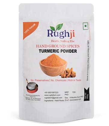 Rughji Hand Ground Spices Turmeric Powder