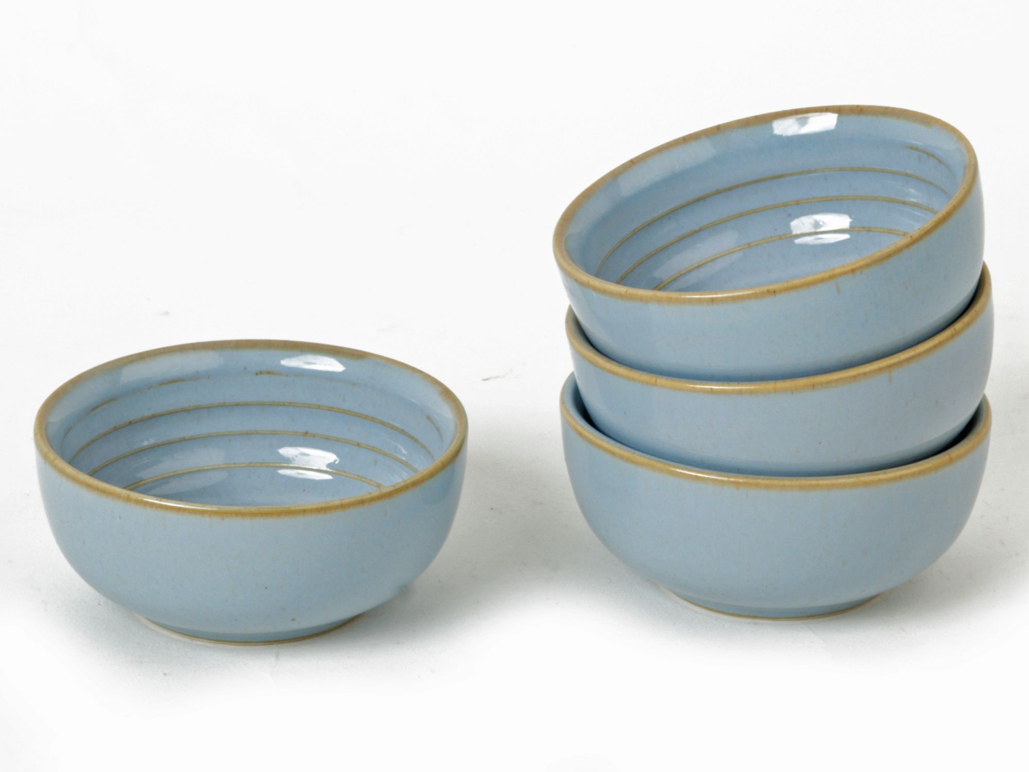 Chip Resistance Porcelain Bowls Set of 4 (180ml) for Serving Vegetable, Dal, Cereal, Mixing Bowl for Snack, Microwave and Dishwasher Safe, Perfect for Dining and Gifting, Arctic Blue