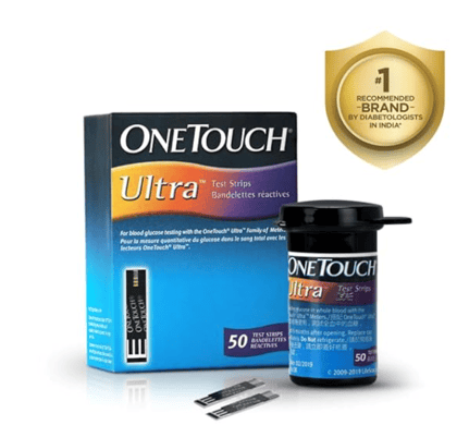 OneTouch Ultra Test Strips | Pack of 50 Strips | Blood Sugar Test Machine Testing Strips | Global Iconic Brand | For use with OneTouch Ultra 2 Glucometer & OneTouch Ultra Easy Glucometer