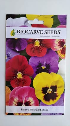 Biocarve Seeds Biocarve Pansy Swiss Giant Mix-Viola� Wittrockiana - Pack Of 50 Seeds