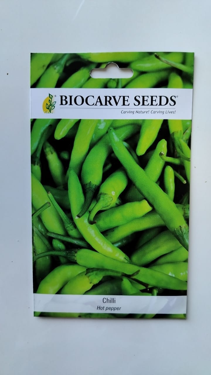 Biocarve Chilli Hot Pepper - Pack of 50 Seeds