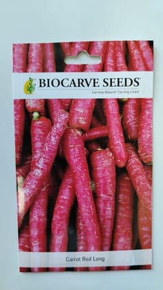 Biocarve Seeds Carrot Seeds Red Long - Pack of 100 Seeds