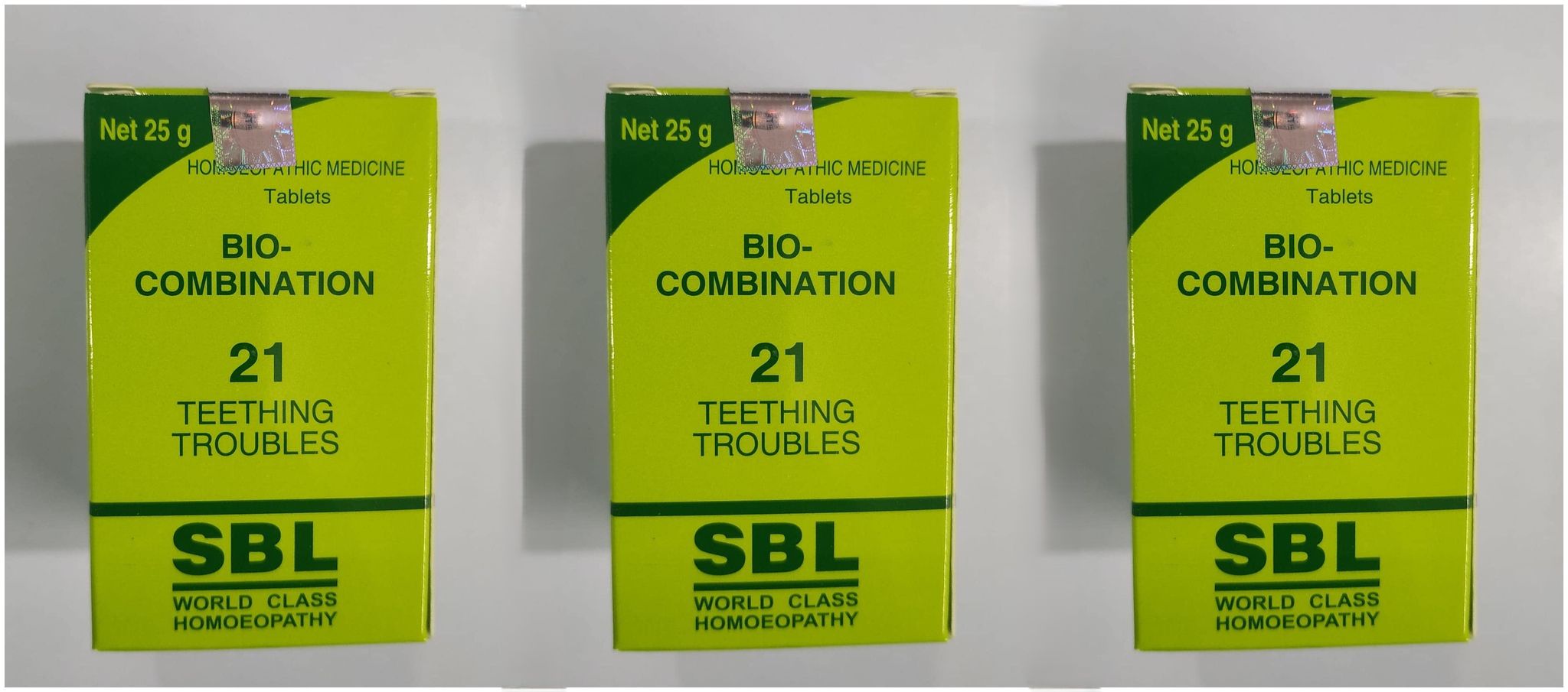 SBL Bio Combination 21 Teething Troubles Tablets 25 gm pack of 3