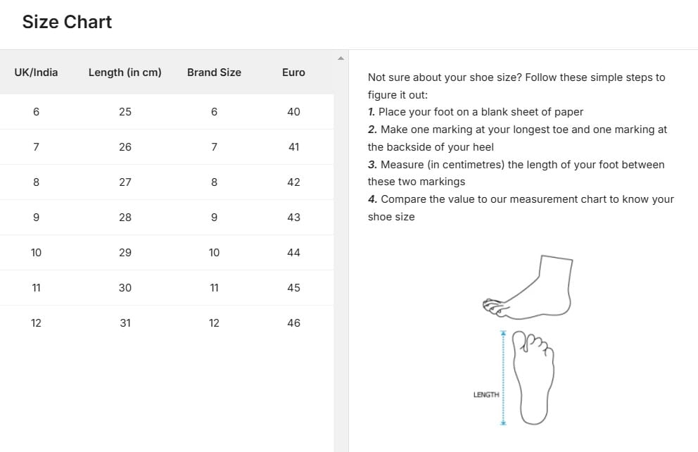 Size Guide