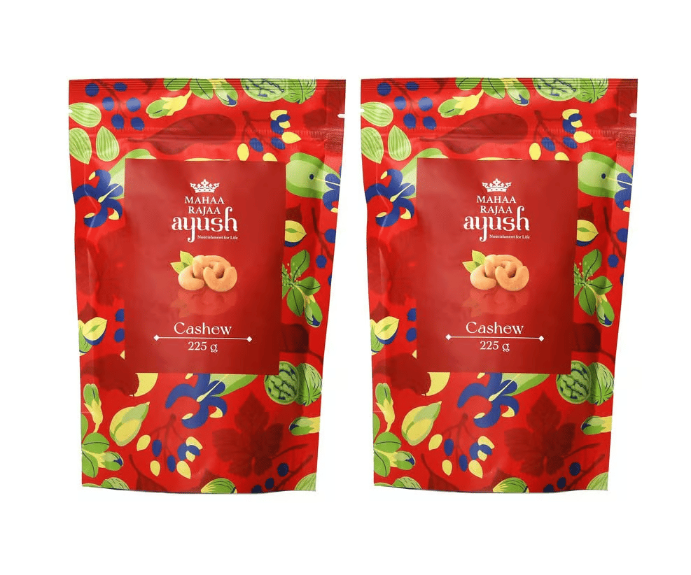 MahaaRajaa Natural Premium Nutritious & Delicious High Protein Cashews 450Gram (Pack Of 2)