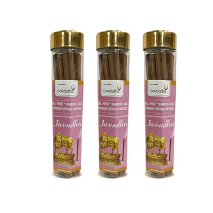 GOW DURBAR Rejuvenating Bamboo Less Incense STICKS COMBO ( Javadhu, )(PACK OF 3)