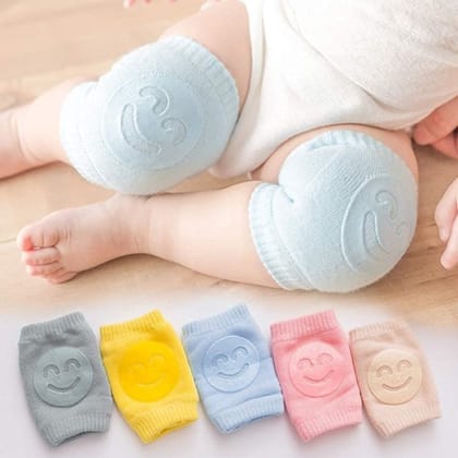 WUGO::Baby Knee Pads for Crawling, Toddlers, Infant, Girl, Elbow Safety Protector, Stretchable Anti-Slip Padded Elastic Soft Cotton Breathable Comfortable and Support Protector Knee Cap for Kids (Multi-Color)