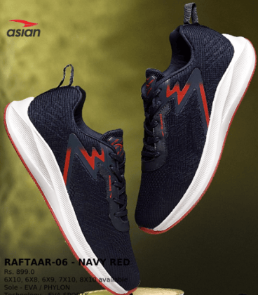 ASIAN RAFTAR-06 Running Shoes - NAVY/RED