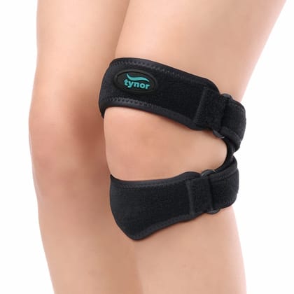 Tynor Dual Patellar Support, Black, Universal, 1 Unit