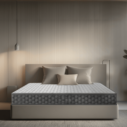 Sleepwell Stargold Mattress | Profiled HR Foam | Medium Firm | Anti- Sag Tech Mattress | Acuprofile Technology | Neem Fresche Technology | King Size | 72x70x4 | 5 Yrs Warranty