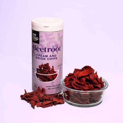 Beetroot Cream and Onion Chips 150 Gm