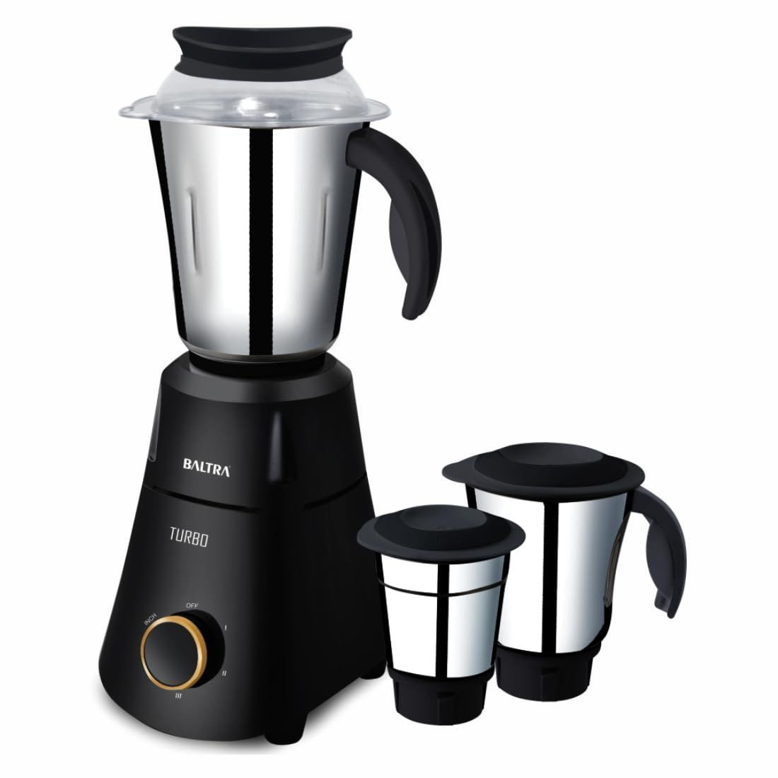 Baltra Turbo 750Watt Mixer Grinder with 3 Stainless Steel Jars With 2year warranty