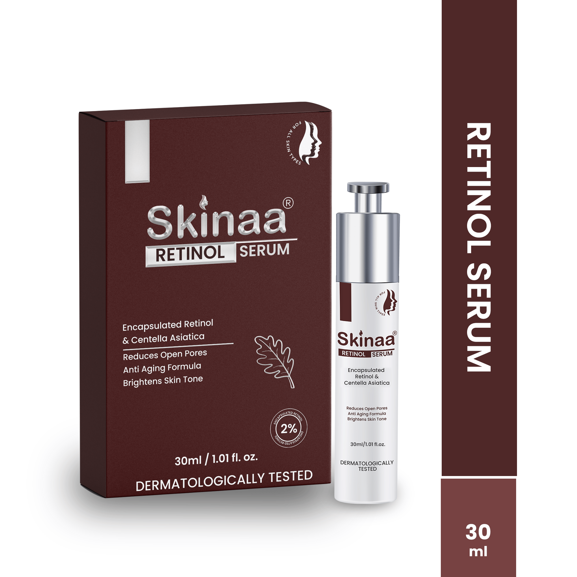 Skinaa Advanced Retinol Serum for Anti-Aging Benefits and Enhance Skin Tone and Texture - 30ml