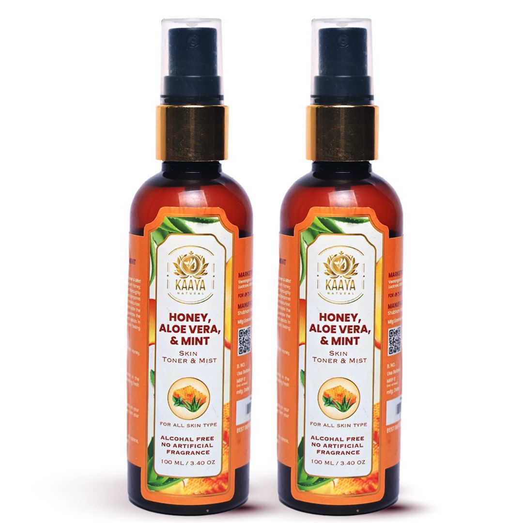 Kaaya Natural Honey, Alovera & Mint Toner & Mist 100ML Bottle (BUY 1 GET 1 FREE)