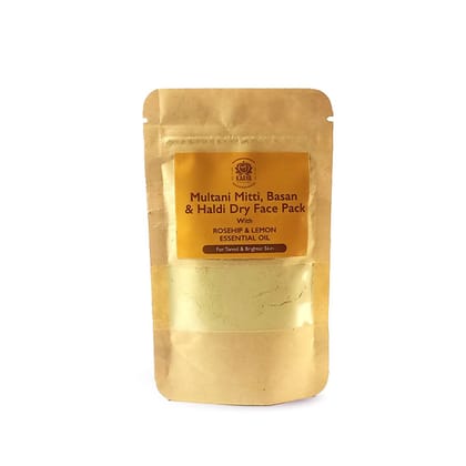 Kaaya Natural Multani Mitti, Basan & Haldi Dry Face Pack