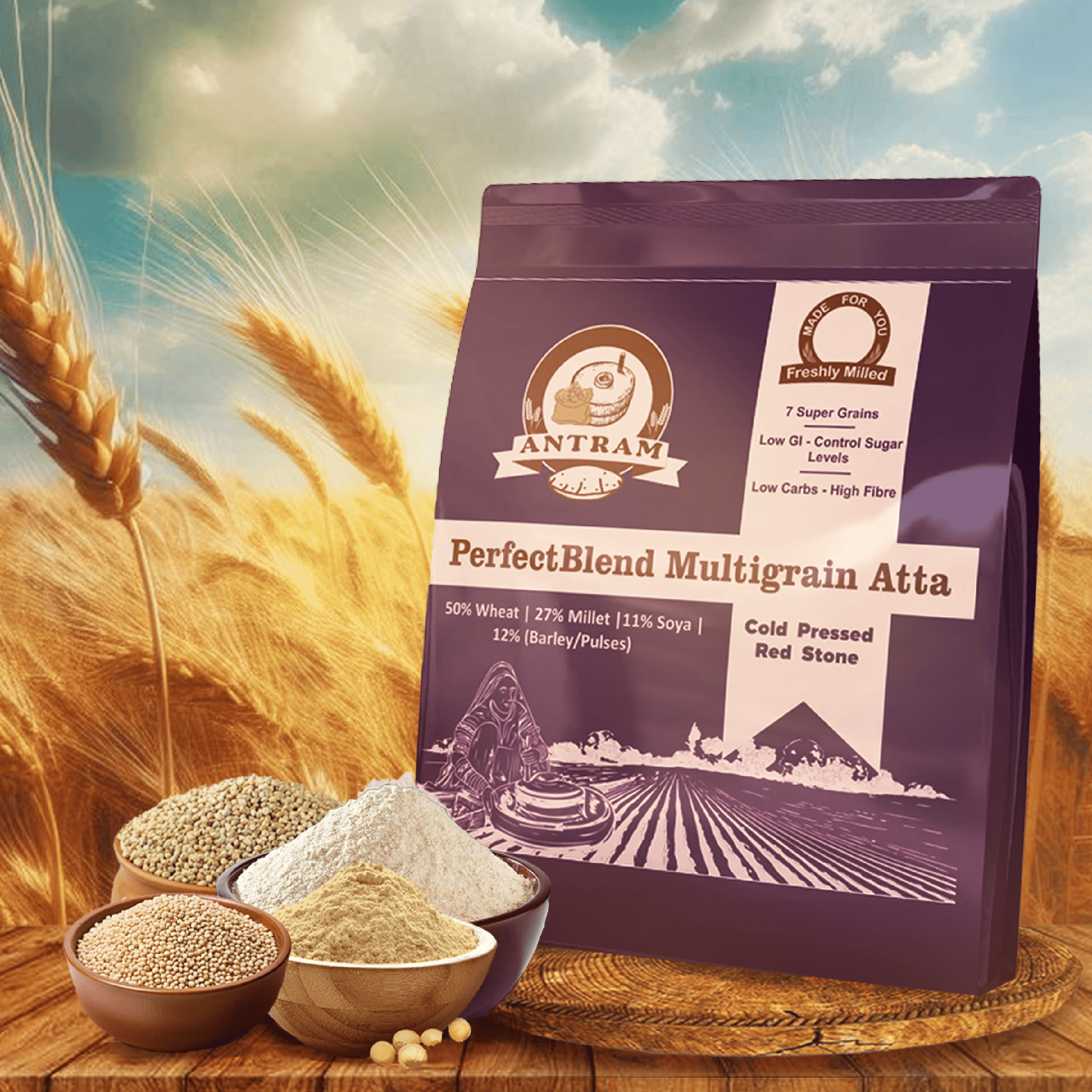 PerfectBlend Multigrain Atta (Slow Speed Chakki Atta)