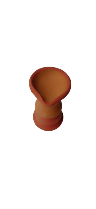 Long Handmade Clay Diya for Puja