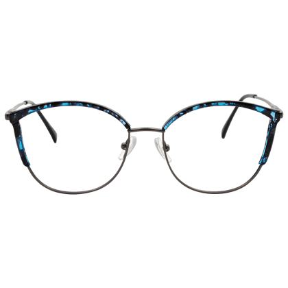 Butterfly Blue Spectrum Metal Floral Eyeglasses