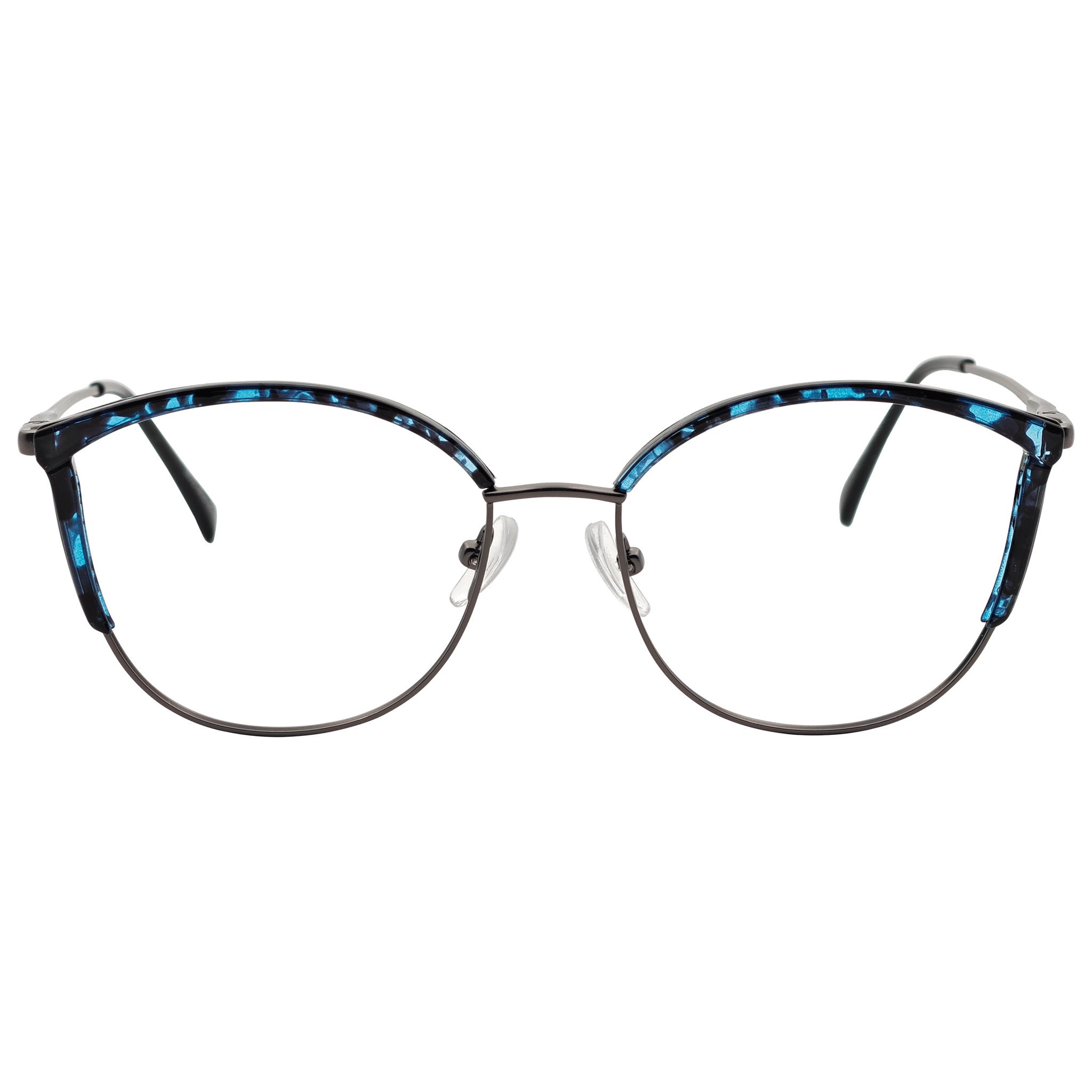 Butterfly Blue Spectrum Metal Floral Eyeglasses