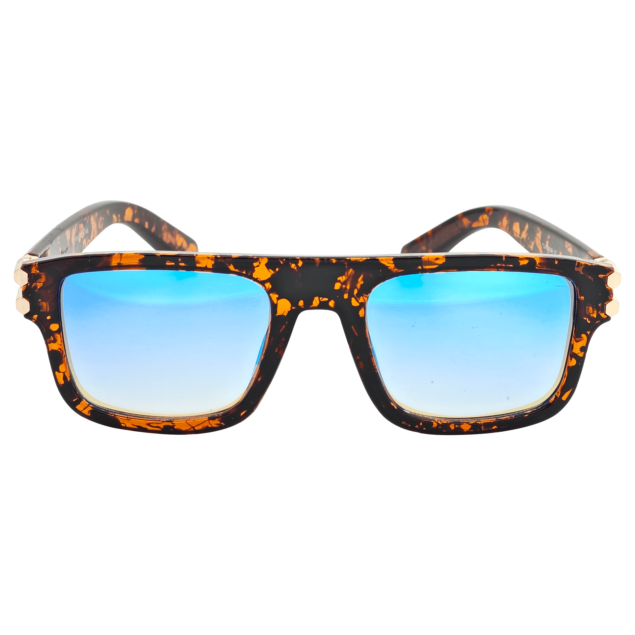 Rectangular Ash Blue Multicolor Sunglasses