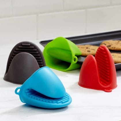 Silicone Pot Holder Heat Resistant Oven Mitts Glove Cooking Pinch Grips Glove Hand Clip Convenient Pot Holder Kitchen Pot Holder Utensil Tool