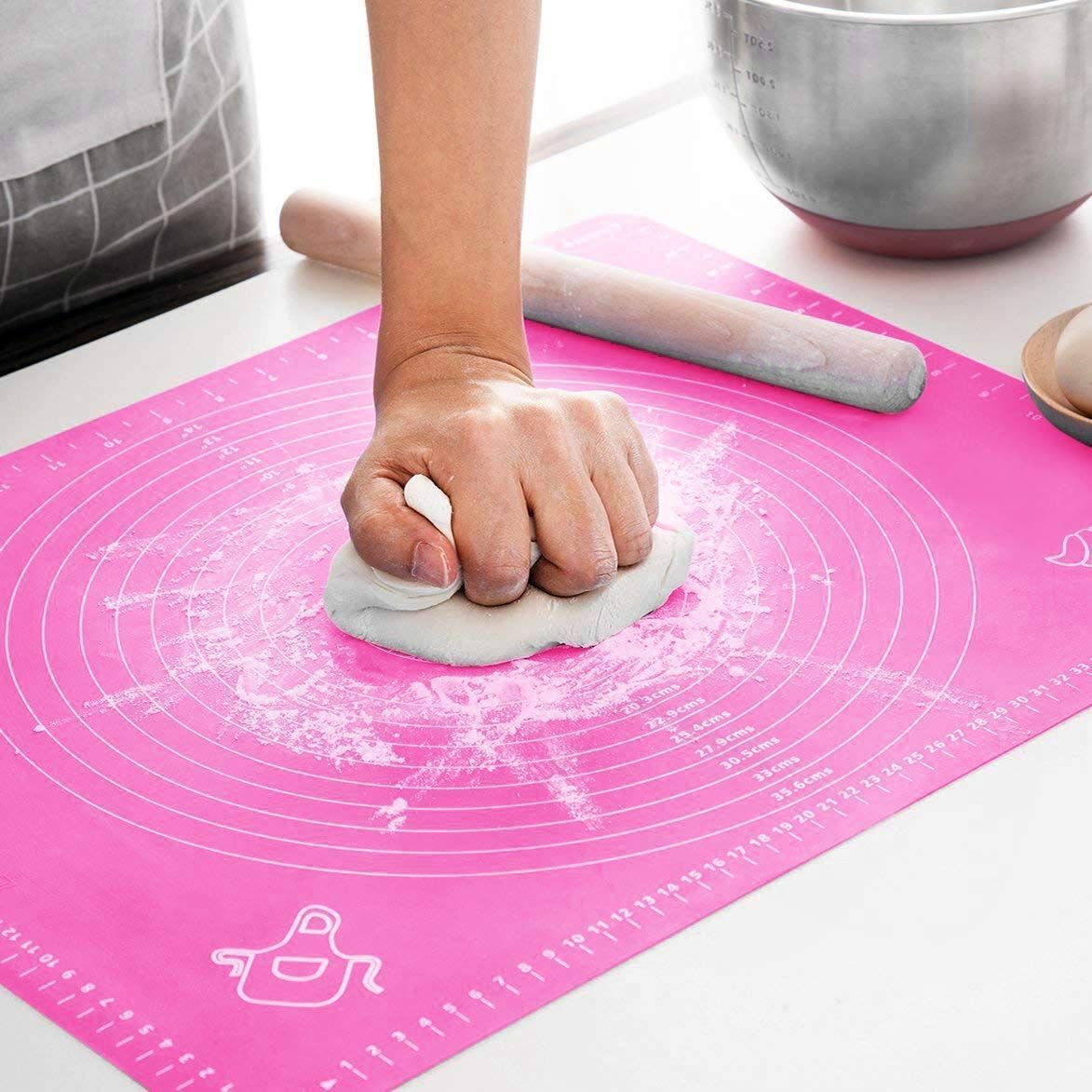 Roti Matt ( 50*40) Non-Stick Silicon Reusable Pastry Fondant Dough Roti Chapati Rolling Baking Sheet Mat Table Placemat Pad Roti Making Matt Rolling Baking Sheet