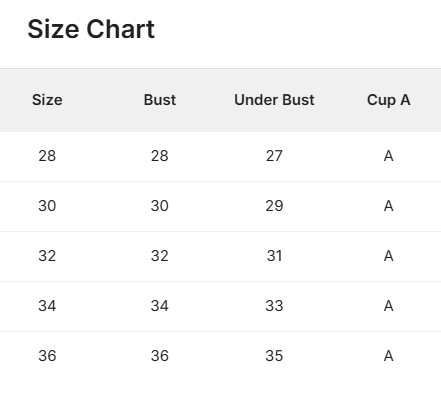 Size Guide